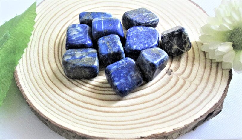 Lapis Lazuli Pack of 10 AAA Quality Tumbled Stones | 25 TO 30mm Tumbled Stones | Healing Stones |Lapis Lazuli Tumbles & Info Card in Gift Pack - Image 2