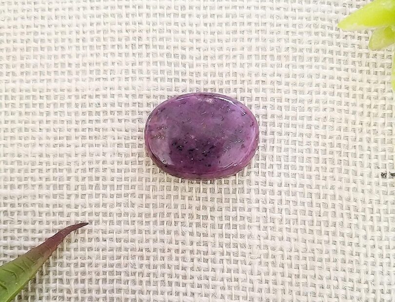 Ruby Stone Crystal Cabochon | 30mm Ruby Stone Pocket Palmstone | Natural Crystal Energy Cabochon | Healing Worry Stone | Meditation | Gift Energy Palmstone - Image 2