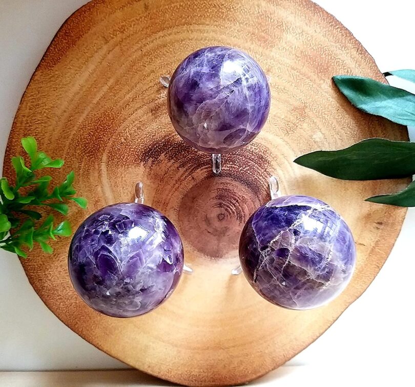 Amethyst Sphere | Natural Purple Amethyst Ball | 40mm TO 50mm Diameter Orb | Crystal sphere | Healing stone | Gift Amethyst Crystal Sphere - Image 4