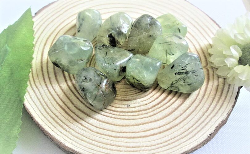 Prehnite Pack of 10 AAA Quality Tumbled Stones | 25 TO 30mm Tumbled Stones| Healing Stones | Prehnite Tumbles & Info Card in Gift Pack - Image 5