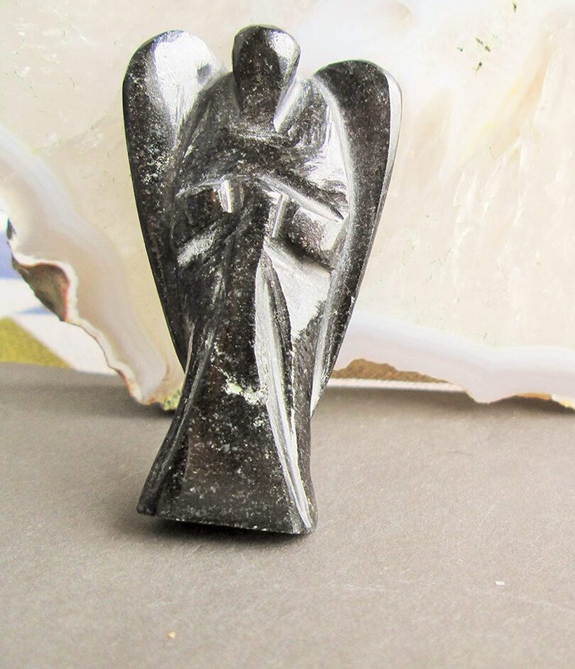 Black Onyx Crystal Angel | Black Onyx Crystal Energy Angel | 50mm Crystal Angel | Healing Crystal | Meditation | Gift Crystal Energy Angel - Image 3