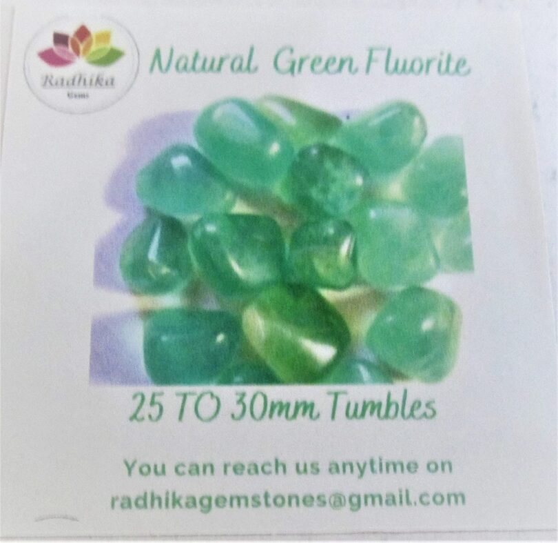 Fluorite Pack of 1 LB. AAA Quality Tumbled Stones | 25 TO 30mm Tumbled Stones | 30-35 Pcs. Healing Stones | 460 Gms. Tumbles in Gift Pack - Image 6