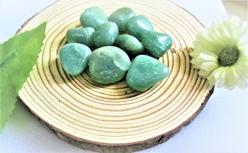 Green Aventurine Pack of 10 AAA Quality Tumbles | 25 TO 30mm Tumbled Stones | Healing Stones | Green Aventurine Tumbles & Info Card in Gift Pack - Image 5