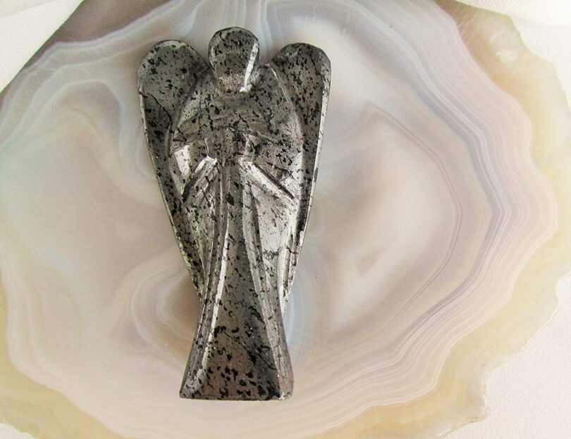 Hematite Energy Angel | Hematite Crystal Angel | 50mm Energy Angel | Healing Crystal Meditation | Gift Crystal Energy Angel - Image 3