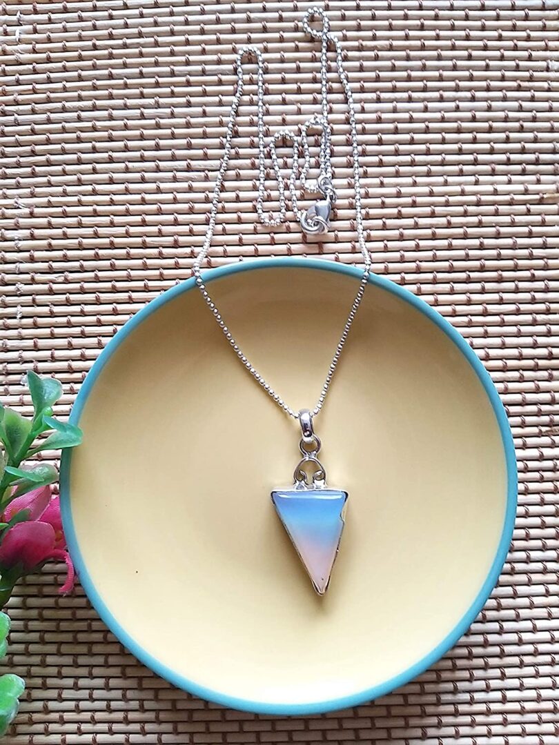 Opalite Crystal Pendant Necklace | Natural Opalite | Crystal Necklace Jewelery | Gift Opalite Crystal Necklace | Gift for Her - Image 2