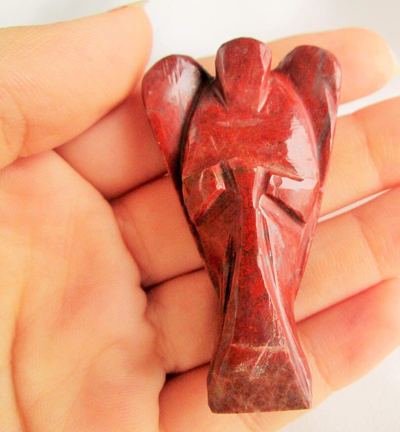 Red Jasper Crystal Angel | Red Jasper Crystal Energy Angel | 50mm Crystal Angel | Healing Crystal | Meditation | Gift Crystal Energy Angel - Image 6