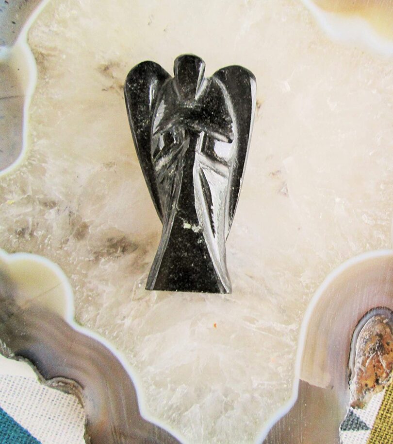 Black Onyx Crystal Angel | Black Onyx Crystal Energy Angel | 50mm Crystal Angel | Healing Crystal | Meditation | Gift Crystal Energy Angel