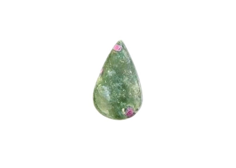 Ruby Ziosite Crystal Cabochon | 40mm Ruby Ziosite Pocket Palmstone | Natural Crystal Energy Cabochon | Healing Worry Stone | Meditation | Gift Energy Palmstone