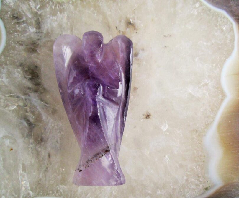 Amethyst Crystal Angel | Amethyst Crystal Energy Angel | 50mm Crystal Angel | Healing Crystal | Meditation | Gift Crystal Energy Angel - Image 2