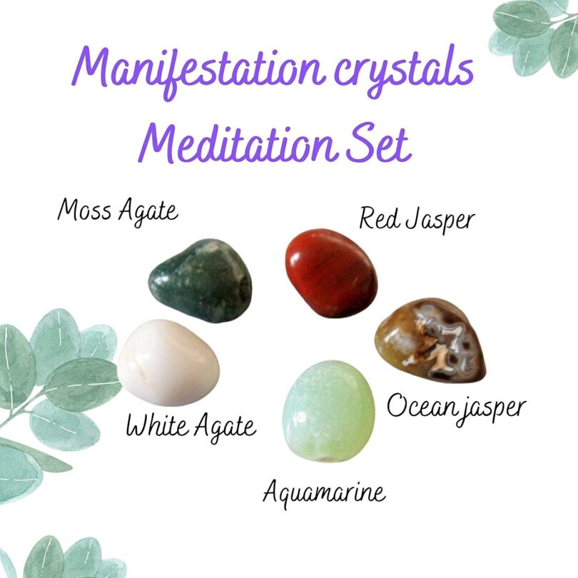 Belief Crystal Set | Crystal Meditation For Life | Crystal Set for Spiritual Peace | 5 Crystals in Gift Packing | Crystal Info Card - Image 6