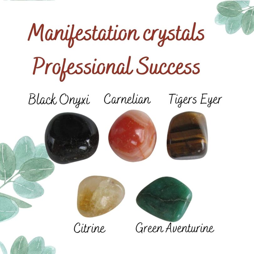 Manifestation Set | Professional Success Crystals Set | Crystals for Professional Sucess | 5 Lovely Crystals in Gift Packing | Crysta Info Card - Image 6