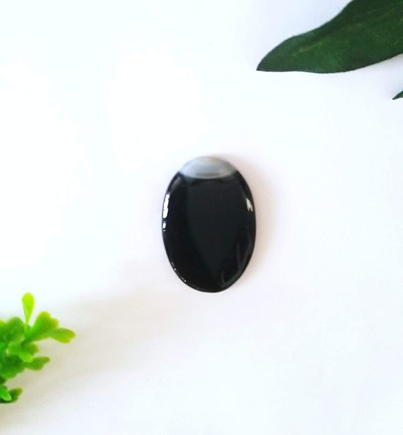 Black Onyx Crystal Cabochon | Black Onyx Crystal Energy Cabochon | 50mm Crystal Cabochon | Healing Crystal | Meditation | Gift Crystal Energy Cabochon