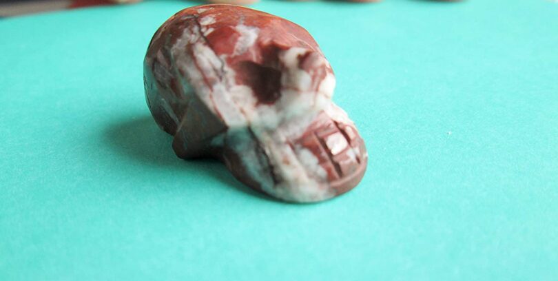 Red Jasper Crystal Skull | 30mm Crystal Skull | Crystal Skull Halloween Decoration | Red Jasper Skull Gift | Gift Skull Carving - Image 5