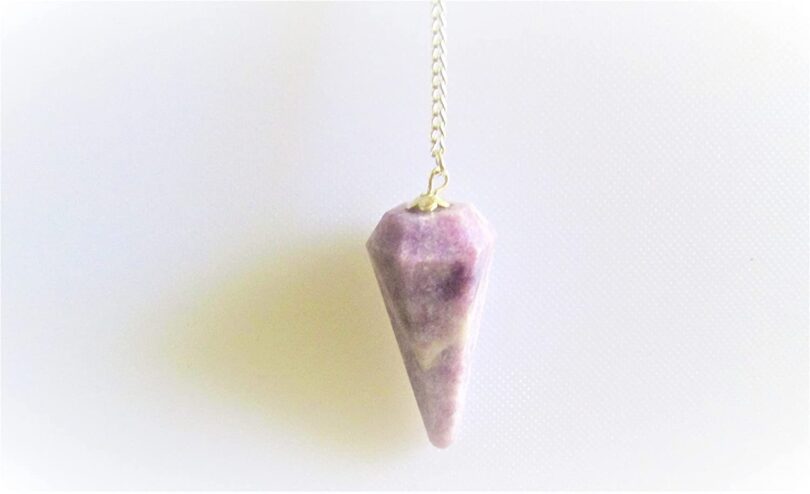 Lepidolite Pendulum | Natural Lepidolite Crystals | Crystal Dowsing Pendulum | Scrying Healing Crystal | Gift Crystal Energy Pendulum | Natural Healing Stone Pendulum | Gift Packing - Image 3