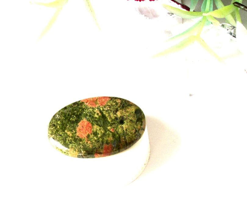 Unakite Worry Thumb Stone | Natural Unakite Crystal | Healing Crystals Energy Gift | Meditation | Soothing Thumbstone | Stress reliever - Image 3