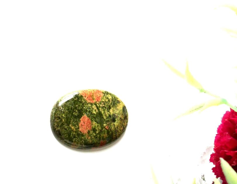 Unakite Worry Thumb Stone | Natural Unakite Crystal | Healing Crystals Energy Gift | Meditation | Soothing Thumbstone | Stress reliever - Image 2