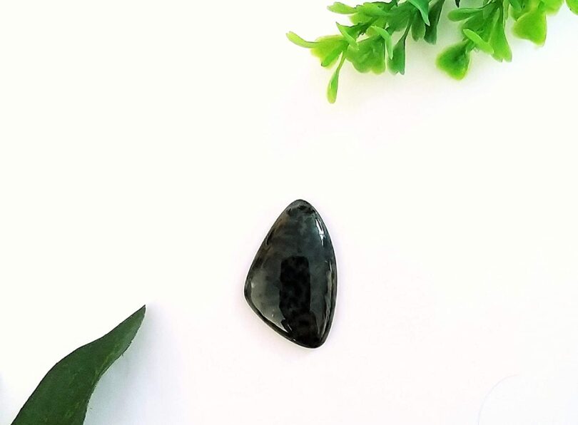 Black obsidian Crystal Cabochon | 40mm Blaxk Obsidian Pocket Palmstone | Natural Crystal Energy Cabochon | Healing Worry Stone | Meditation | Gift Energy Palmstone