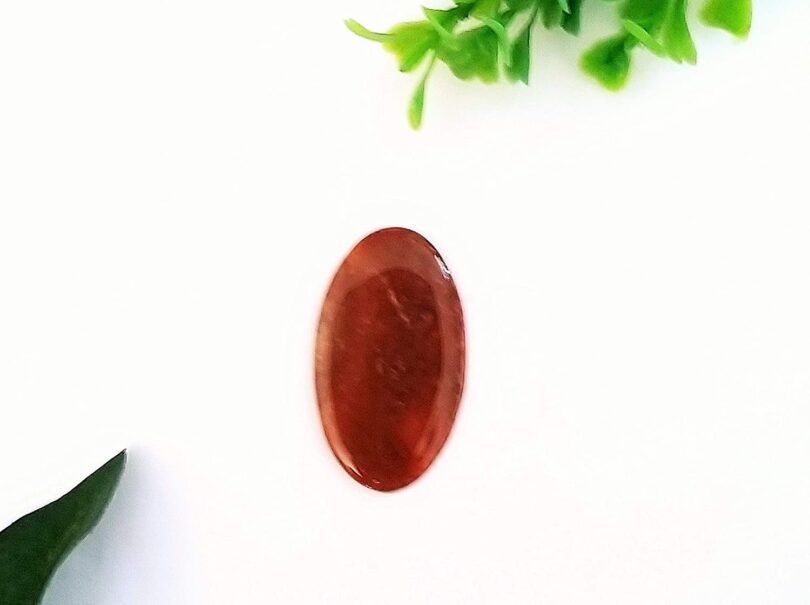 Sunstone Crystal Cabochon | 40mm Sunstone Pocket Palmstone | Natural Crystal Energy Cabochon | Healing Worry Stone | Meditation | Gift Energy Palmstone