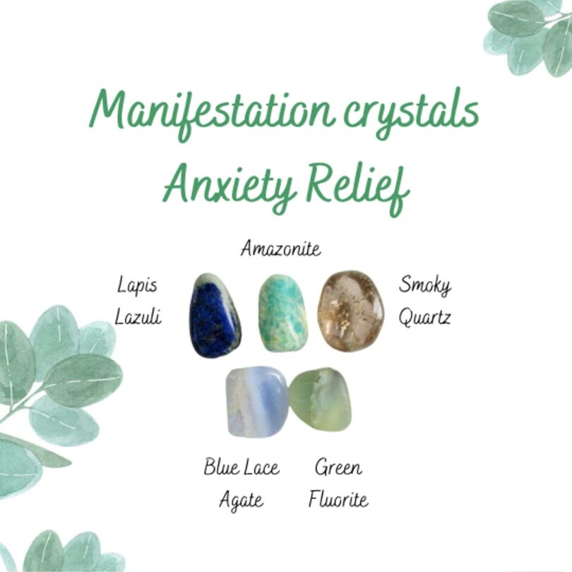 Manifestation Crystal Set | Anxiety Relief Crystal Set | Crystals For Relief From Anxiety | 5 Lovely Crystals in Gift Box - Image 5