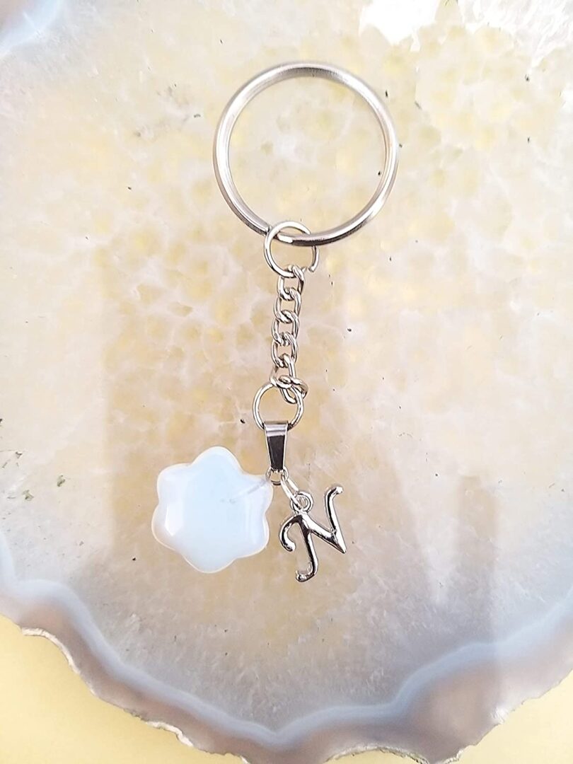 Initial - N - with Crystal Keyring | Stunning Personalised Keyring | Crystal Keyring with Inital | Gift Personalised Keyring | Birthday Gift