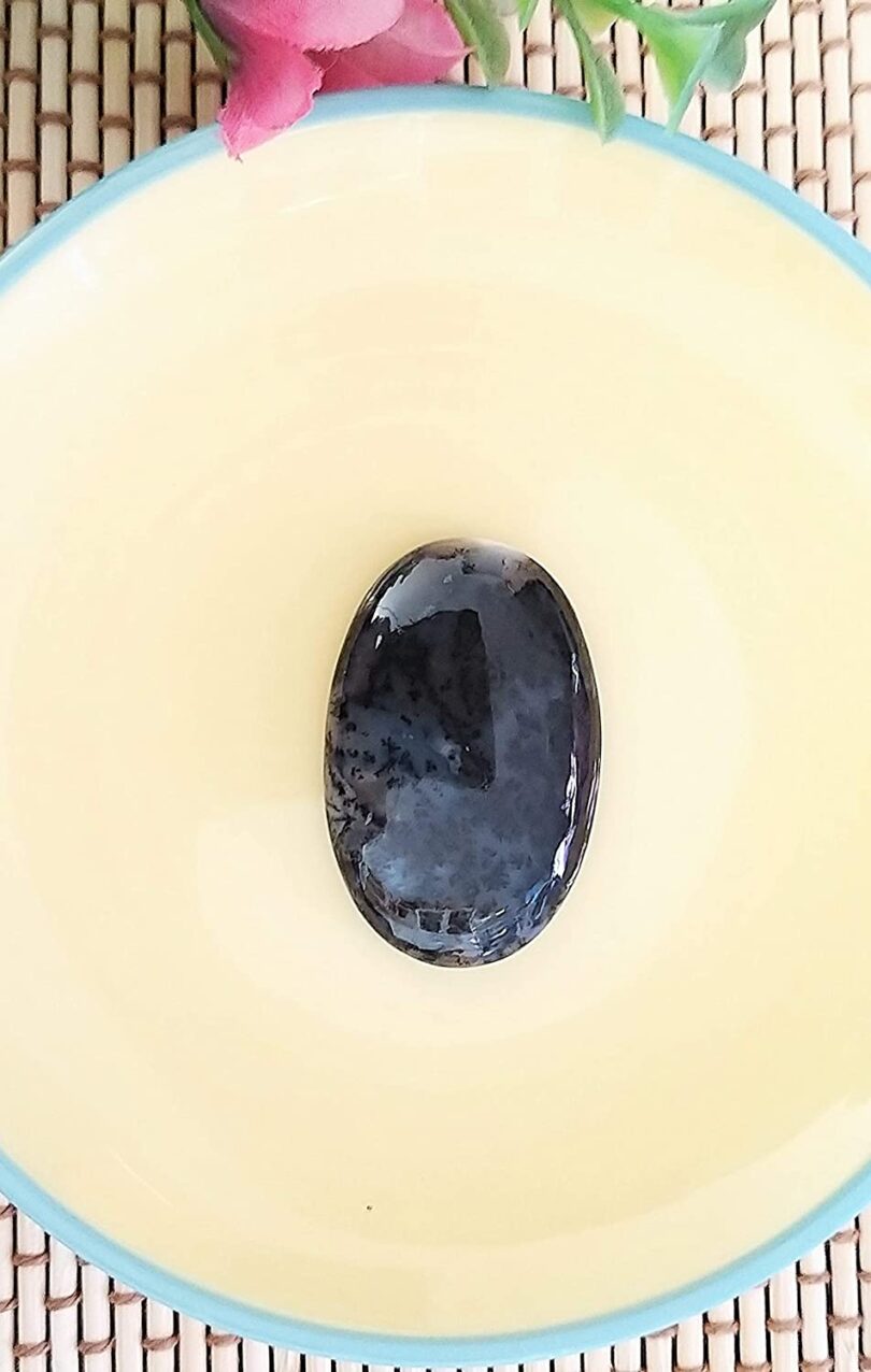 Black obsidian Crystal Cabochon | 35mm Blaxk Obsidian Pocket Palmstone | Natural Crystal Energy Cabochon | Healing Worry Stone | Meditation | Gift Energy Palmstone - Image 2