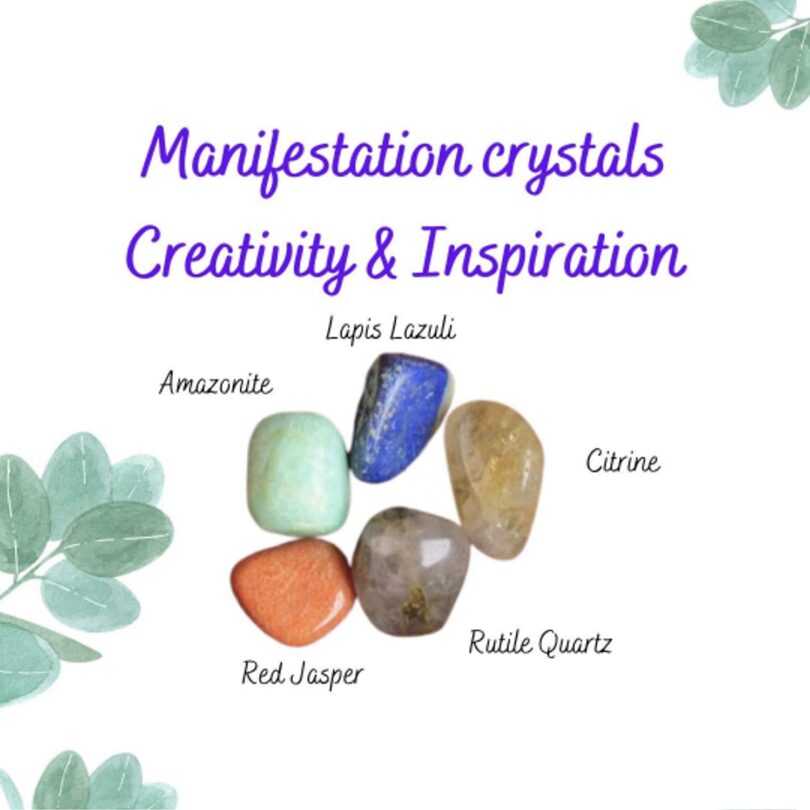 Manifestation Crystal Set | Creativity & Inspiration Crystal Set | Crystals For Creativity and Inspiration | 5 Lovely Crystals in Gift Packing - Image 6