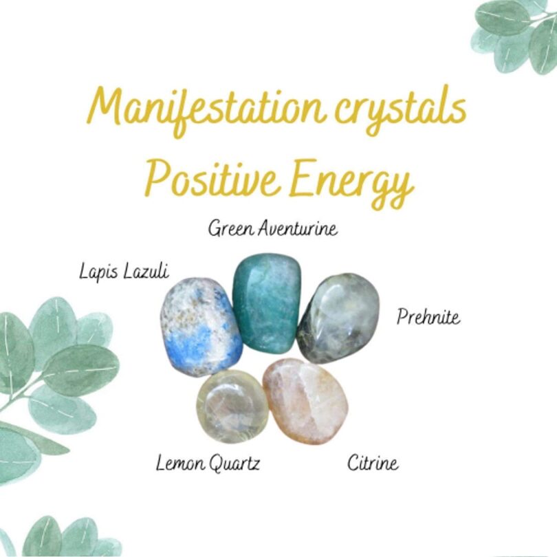 Manifestation Crystal Set | Positive Energy Crystal Set | Crystals To Gain Positive Energy | 5 Lovely Crystals in Gift Packing - Image 6