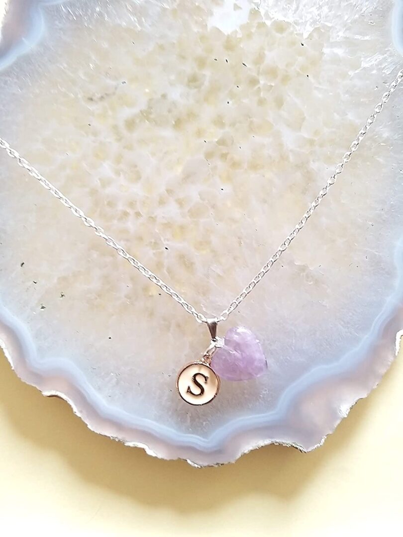 Initial - S - Necklace with Crystal Pendant | Stunning Personalised Necklace | Crystal Pendant with Inital -18"- Chain Necklace | Gift Personalised Necklace | Gift for Her