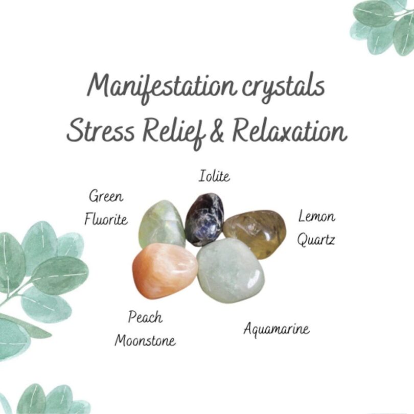 Manifestation Crystal Set | Stress Relief & Relaxation Crystal Set | Crystal Gift Box | 5 Lovely Crystals in Gift Packing - Image 5