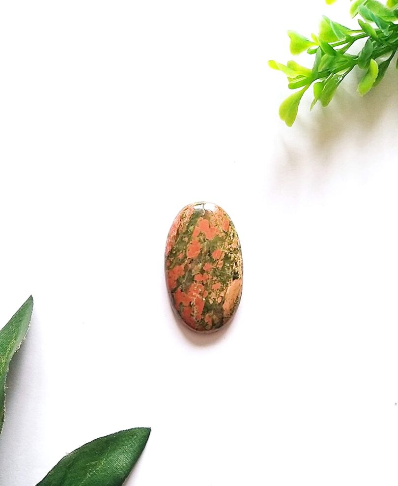 Unakite Crystal Cabochon | 30mm Crystal Cabochon | Natural Unakite Crystal Energy | Negative Energy Potection | Gift Unakite Crystal Cabochon