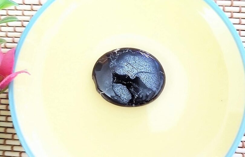 Black obsidian Crystal Cabochon | 30mm Blaxk Obsidian Pocket Palmstone | Natural Crystal Energy Cabochon | Healing Worry Stone | Meditation | Gift Energy Palmstone - Image 2