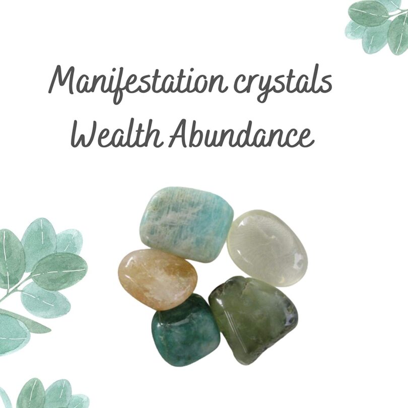 Manifestation Set | Wealth Abundance Crystals Set | Attracting Prosperity, Money | 5 Crystals in Gift Packing | Crystal Properties Info Card - Image 5