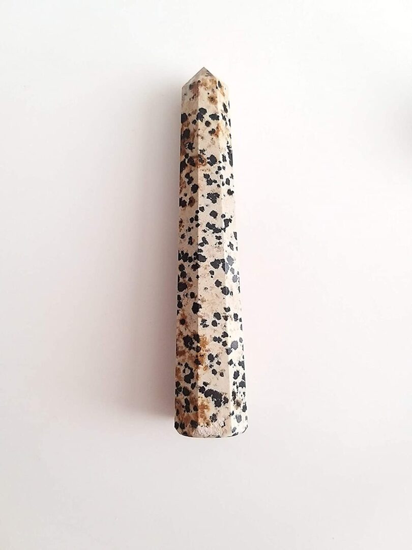 Dalmation Crystal Point | 100mm Large Dalmation Tower | Crystal Energy Healing Wand | Meditation|Gift Dalmation Energy Point - Image 3