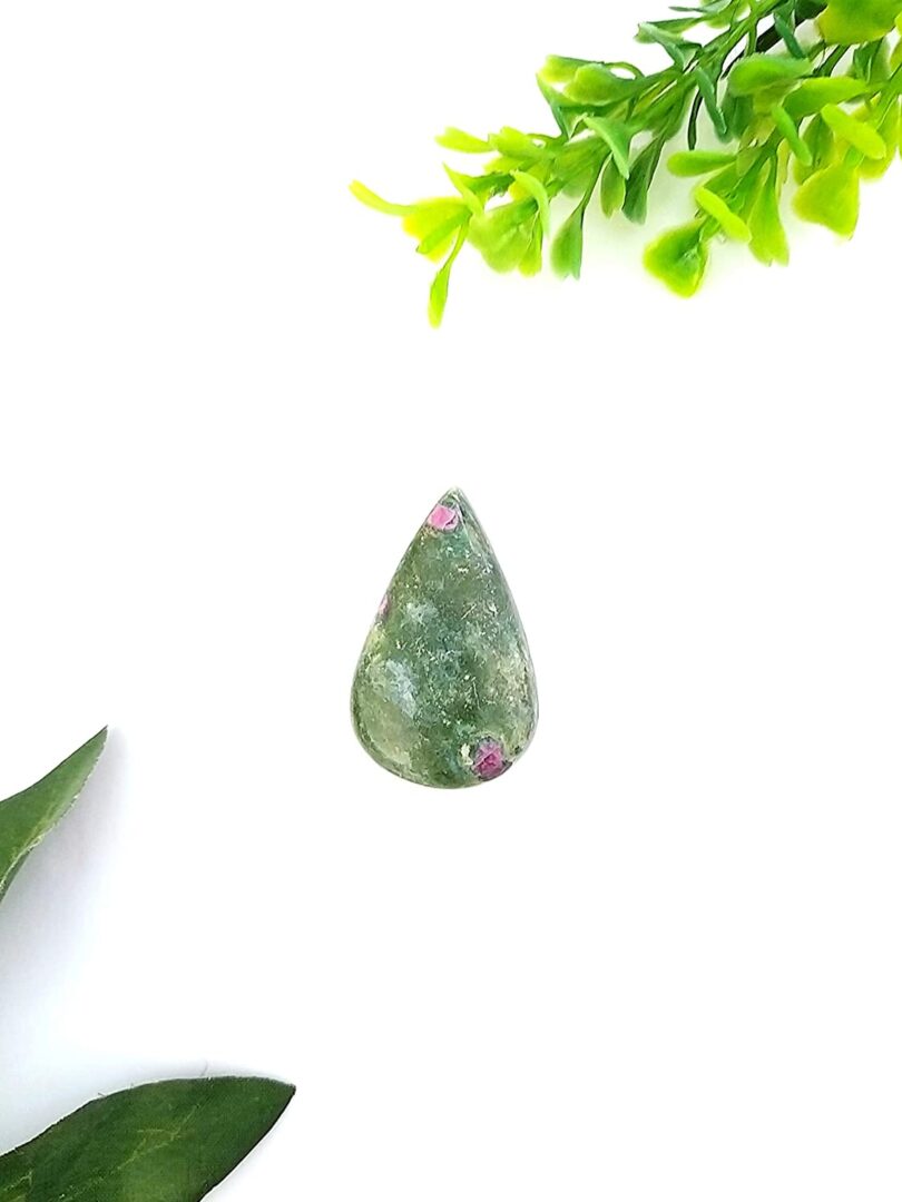 Ruby Ziosite Crystal Cabochon | 40mm Ruby Ziosite Pocket Palmstone | Natural Crystal Energy Cabochon | Healing Worry Stone | Meditation | Gift Energy Palmstone - Image 2