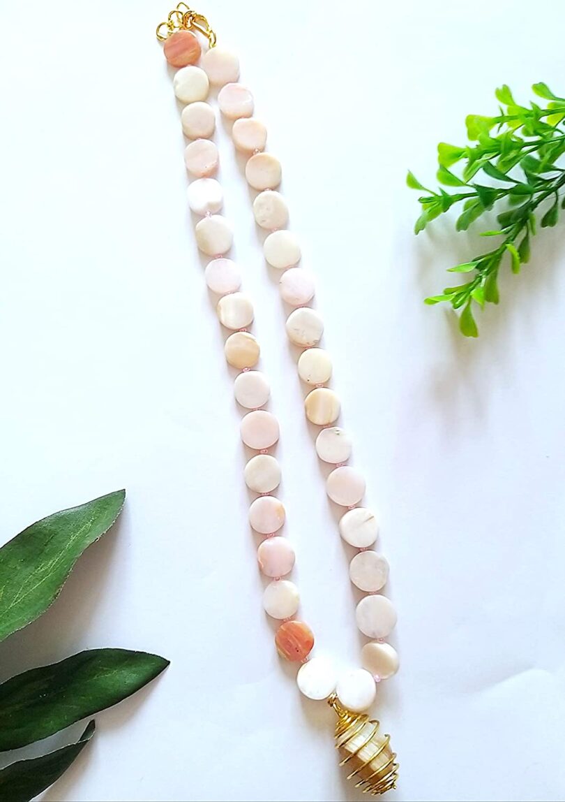 Rose Quartz Pendant Necklace | Rose Quartz Pendant Necklace | Healing Stone | Meditation | Gift Amethyst Crystal Energy Necklace - Image 3