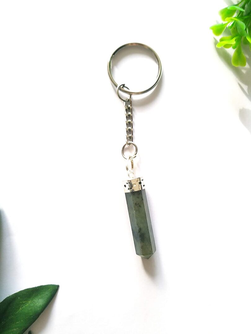 Labradorite Energy Point Keyring | Natural Labradorite | Crystal Gemstone Keyring | Healing stone | Gift Crystal Keyring - Image 2