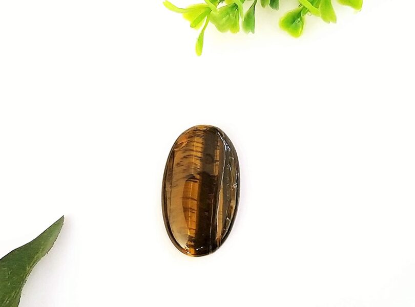 Tigers Eye Crystal Cabochon | 40mm Tigers Eye Pocket Palmstone | Natural Crystal Energy Cabochon | Healing Worry Stone | Meditation | Gift Energy Palmstone