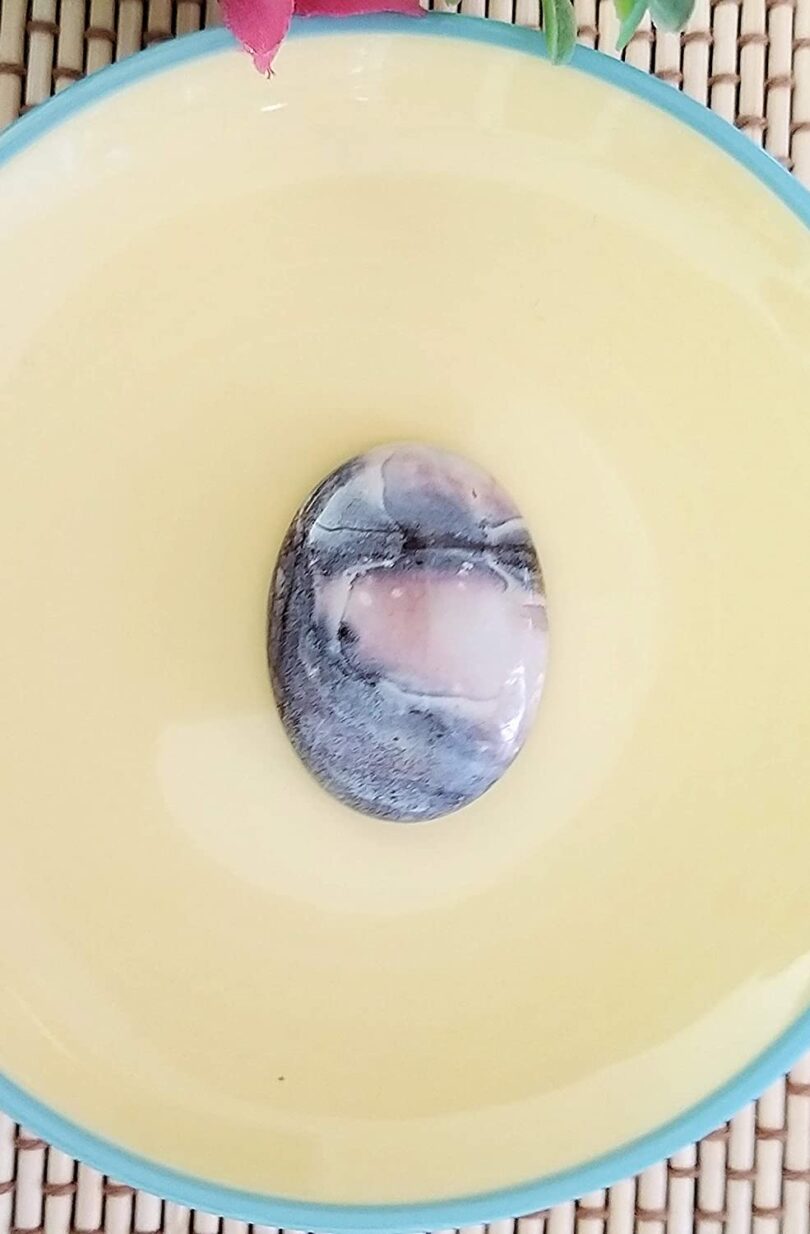 Ocean Jasper Crystal Cabochon | 35mm Ocean Jasper Pocket Palmstone | Natural Crystal Energy Cabochon | Healing Worry Stone | Meditation | Gift Energy Palmstone - Image 2