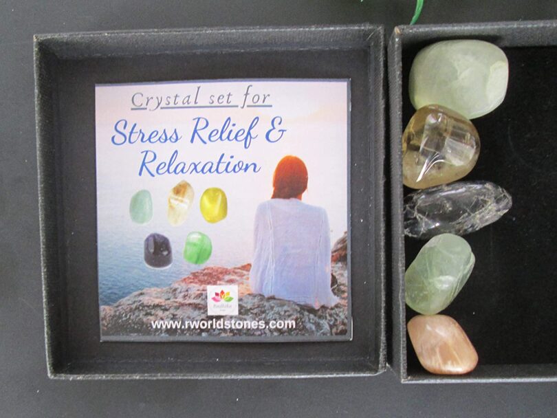 Manifestation Crystal Set | Stress Relief & Relaxation Crystal Set | Crystal Gift Box | 5 Lovely Crystals in Gift Packing - Image 3