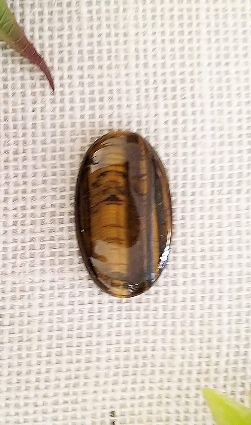 Tigers Eye Crystal Cabochon | 40mm Tigers Eye Pocket Palmstone | Natural Crystal Energy Cabochon | Healing Worry Stone | Meditation | Gift Energy Palmstone - Image 4