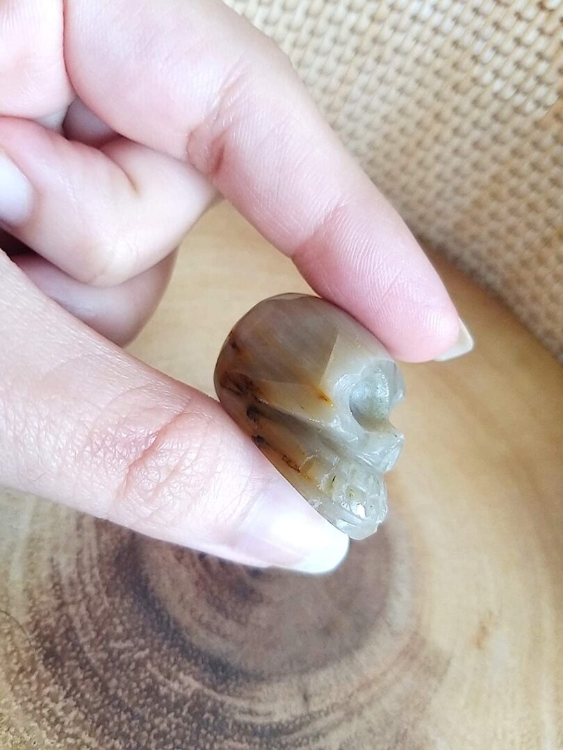 Crazy Lace Agate Crystal Skull | 30mm Crystal Skull | Crystal Skull Halloween Decoration | Crazy Lace Agate Skull Gift | Gift Skull Carving - Image 2