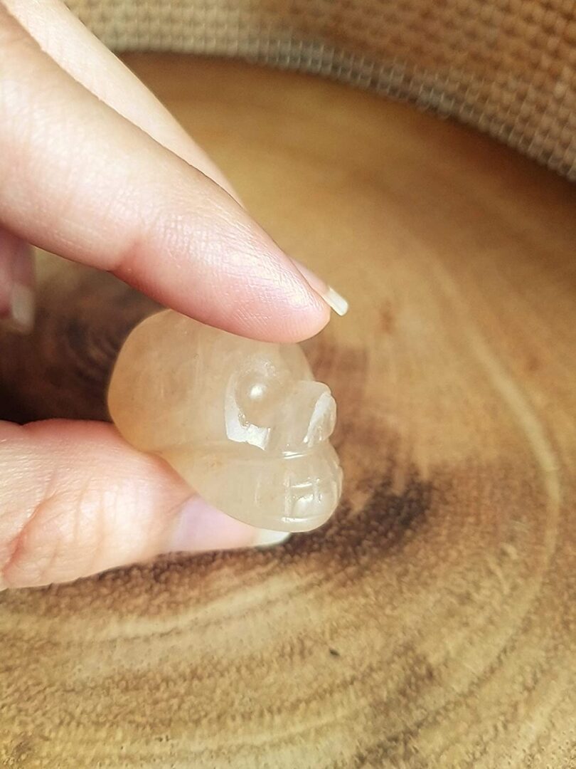 Citrine Crystal Skull | 30mm Crystal Skull | Crystal Skull Halloween Decoration | Citrine Skull Gift | Gift Skull Carving - Image 4