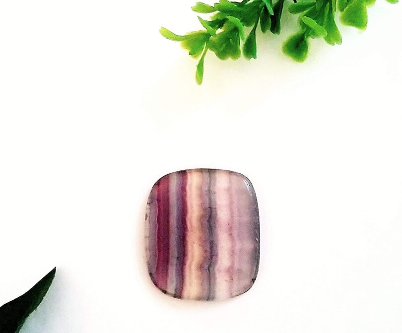 Fluorite Crystal Cabochon | 50mm Fluorite Pocket Palmstone | Natural Crystal Energy Cabochon | Healing Worry Stone | Meditation | Gift Energy Palmstone