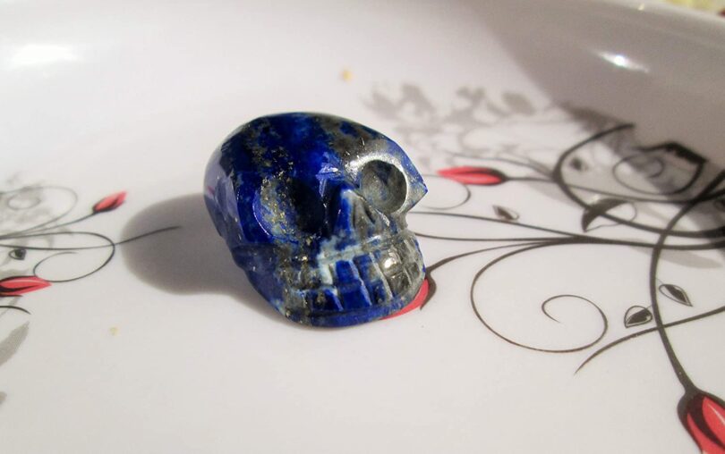 Lapis lazuli Crystal Skull | 30mm Crystal Skull | Crystal Skull Halloween Decoration | Lapis Lazuli Skull Gift | Gift Skull Carving - Image 5