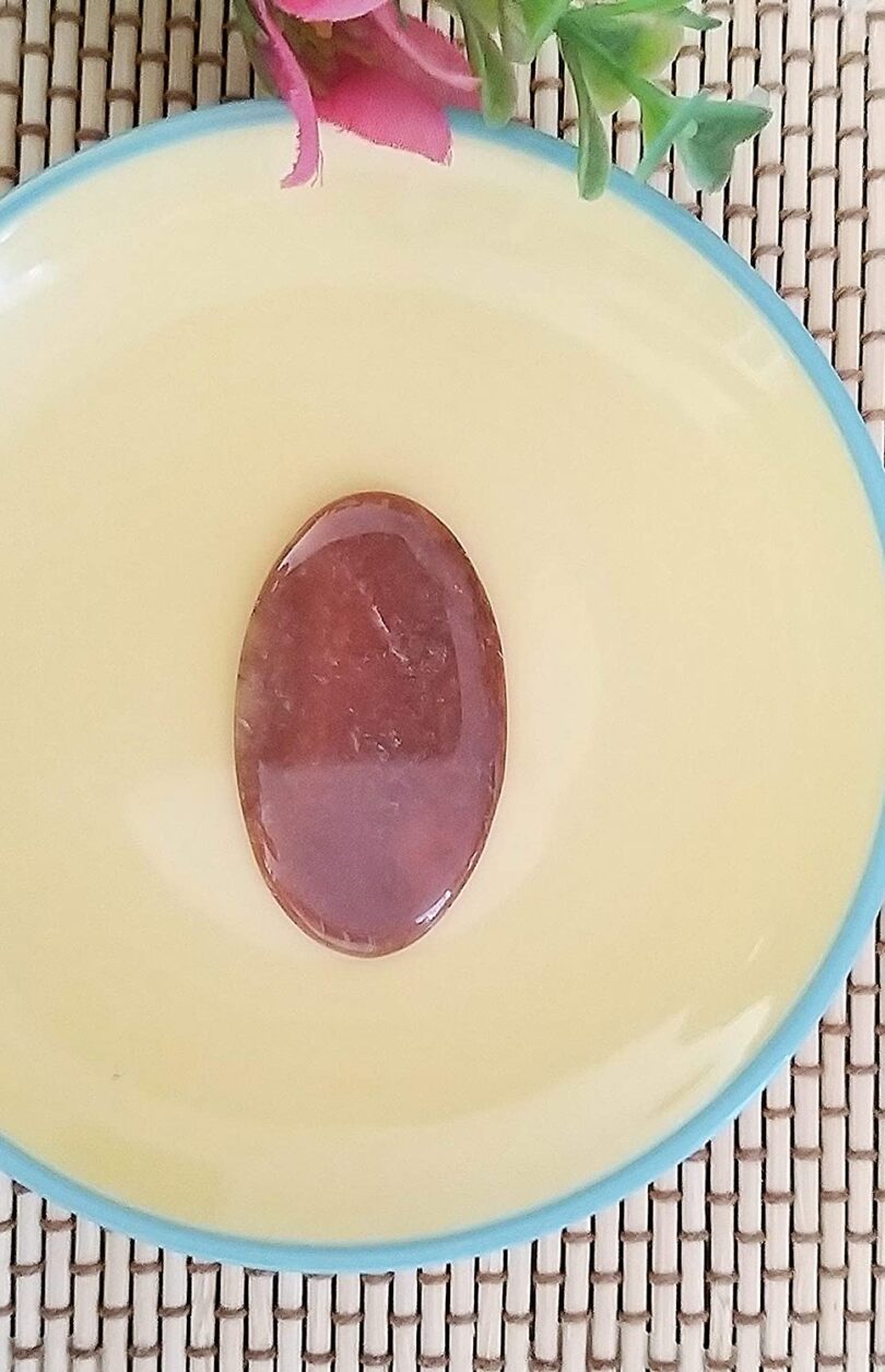 Sunstone Crystal Cabochon | 45mm Sunstone Pocket Palmstone | Natural Crystal Energy Cabochon | Healing Worry Stone | Meditation | Gift Energy Palmstone - Image 2