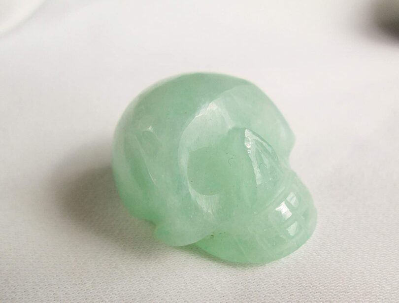 Aquamarine Crystal Skull | 30mm Crystal Skull | Crystal Skull Halloween Decoration | Aquamarine Skull Gift | Gift Skull Carving - Image 2