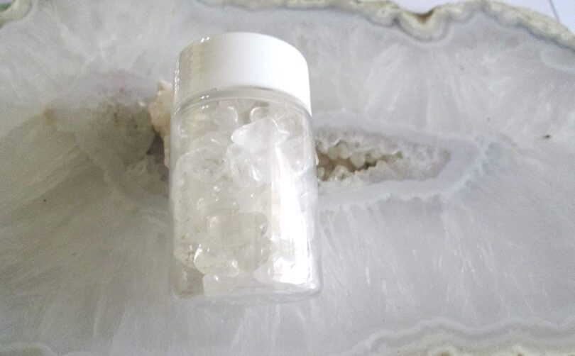 Clear Quartz Crystal chip bottle | 50 Gms. Natural Gemstone Chips | Manifestation Crystals Bottle | Crystal Chip healing bottle | Reiki Stone Chips | DIY CrystalL Chips - Image 3