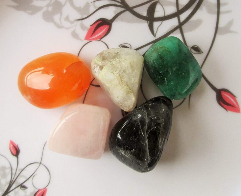 Manifestation Set | Crystals Set For Fertility | Attaining Safe Fertility | 5 Lovely Crystals in Gift Packing | Crystal Properties Info Card