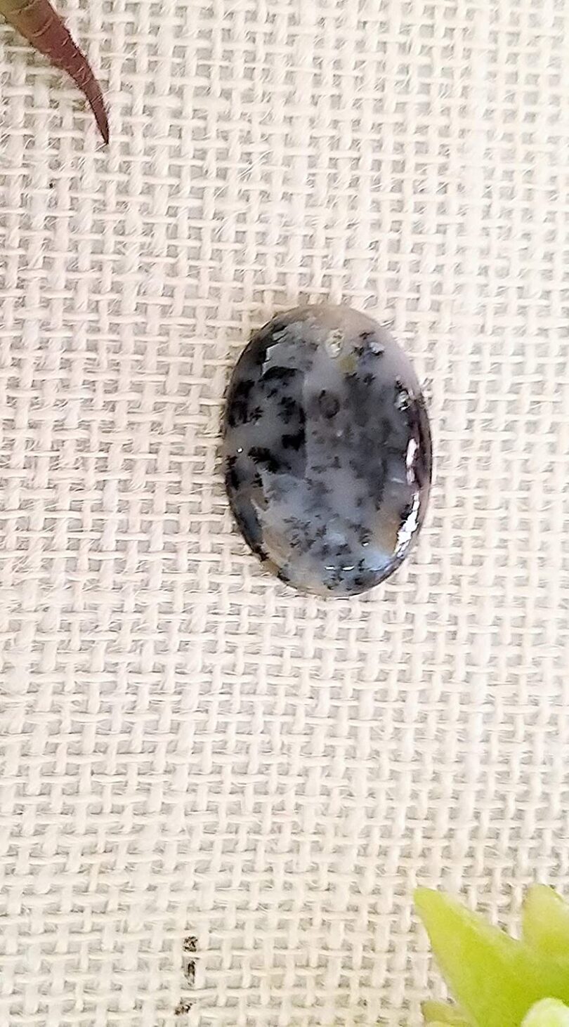 Black obsidian Crystal Cabochon | 30mm Blaxk Obsidian Pocket Palmstone | Natural Crystal Energy Cabochon | Healing Worry Stone | Meditation | Gift Energy Palmstone - Image 3