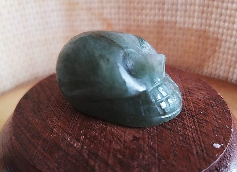 Green Fluorite Crystal Skull | 30mm Crystal Skull | Crystal Skull Halloween Decoration | Green Fluorite Skull Gift | Gift Skull Carving - Image 2